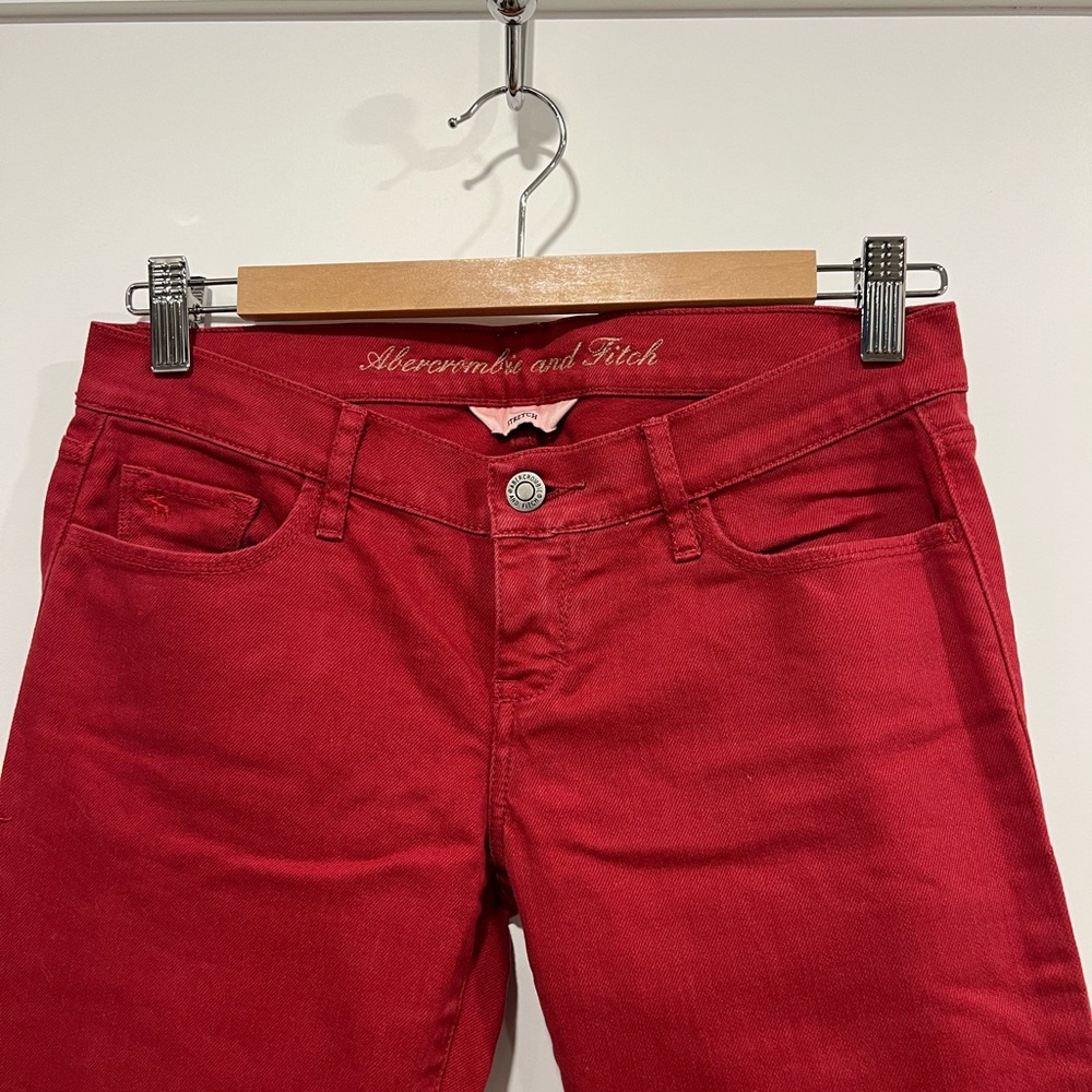Low rise, Abercrombie skinny red jeans - Picture 2 of 8